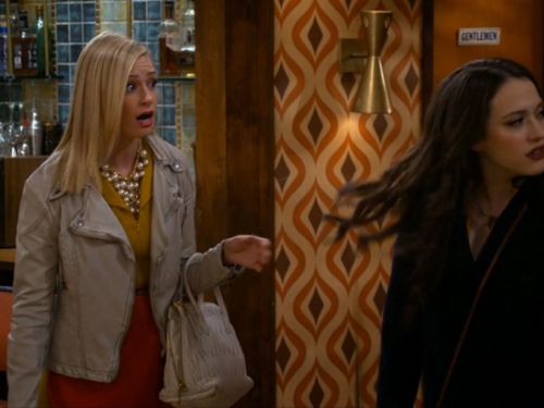 Caroline Channing's Matelassé Leather Satchel on 2 Broke Girls