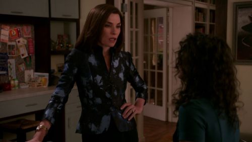 Alicia Florrick's Patterned Two-Button Jacket on The Good Wife