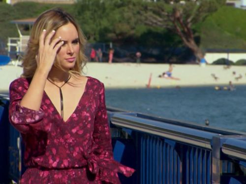 Amanda Stanton's Pink Floral Romper on Bachelor in Paradise