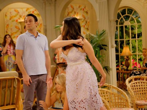 Amanda's Lavender Floral Lace Dress on Young & Hungry