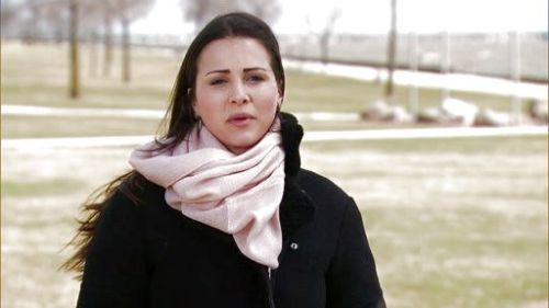 Andi Dorfman's Datyah Amazing Wool & Cashmere-Blend Biker-Style Coat on The Bachelorette 