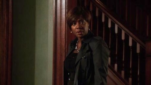 Annalise Keating's Long Full Skirted Wool Silk Trench Coat on How to Get Away With Murder