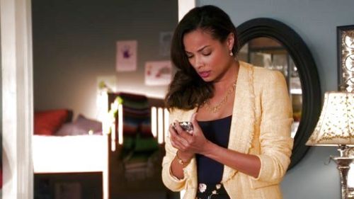 April Malloy's Frayed Short Blazer on Mistresses