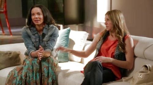 April Malloy's print skirt on Mistresses