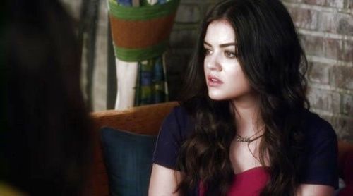 Aria Montgomery's Personalized Ava Gothic Necklace on Pretty Little Liars