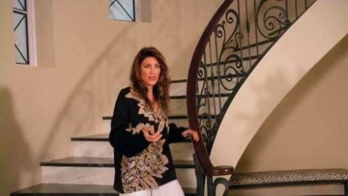 Calista Raines's fluffy detail v-neck sweater on Mistresses