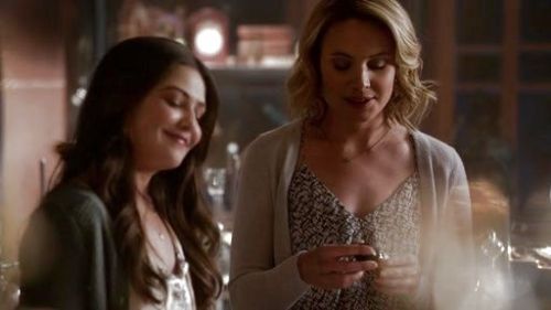 Camille O'connell's Nahlah Print Silk Camisole on The Originals