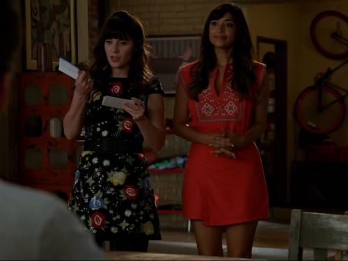 Cece Parekh's floral embroidered dress on New Girl