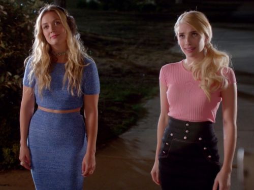 Chanel #3's Blue Crop Top and Skirt on Scream Queens