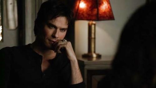 Damon Salvatore's Long Sleeve Henley Knit w/ Shoulder Seam Details on The Vampire Diaries
