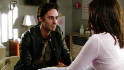 Dominic Russo's Faux Leather Sleeve Moto Jacket on Chasing Life