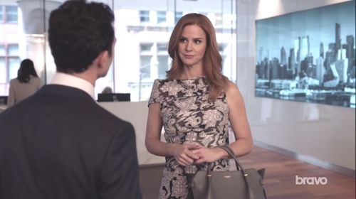 Donna Paulsen's Eugene Brocade Fils Coupe Top on Suits