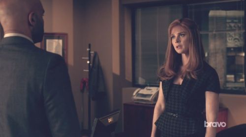 Donna Paulsen's Houndstooth Print Dress on Suits