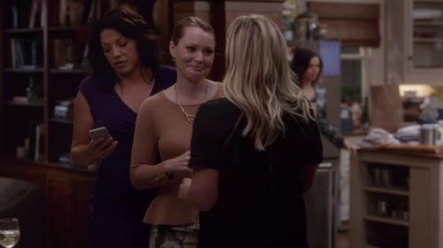 Dr. Callie Torres's Cap-Sleeve Ruffle Dress on Grey's Anatomy