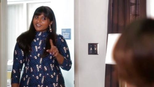 Dr. Mindy Lahiri's Patterned Stretch-Knit Mini Dress on The Mindy Project