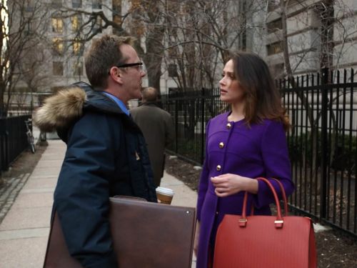 Emily Rhodes' Purple Coat with Gold Buttons on Designated Survivor