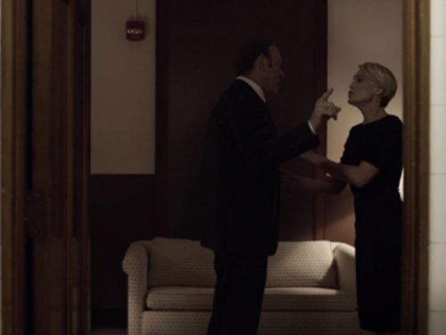Frank Underwood's Drake Dot Pinstripe Suit on House of Cards