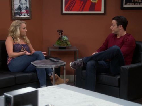 Gabi Diamond's Tan Buckle Strap Ankle Boots on Young & Hungry