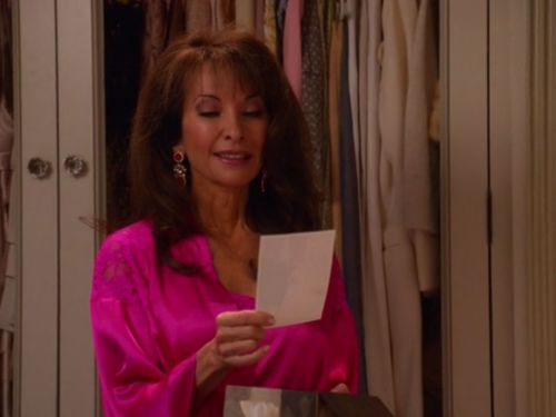 Genevieve Delatour's Pink Lace Satin Robe on Devious Maids