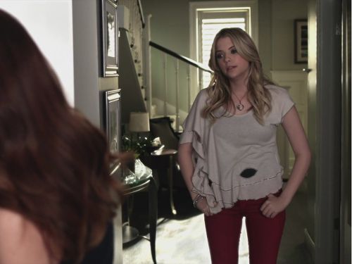 Hanna Marin's Beaded Cutout Top on Pretty Little Liars