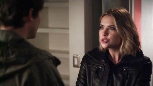 Hanna Marin's Faux Leather Bomber Jacket on Pretty Little Liars