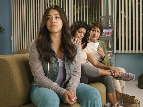 Jane Villanueva's Denim & Knit Jacket on Jane the Virgin