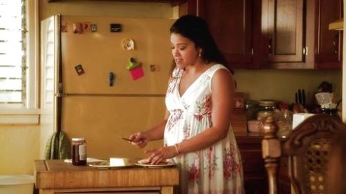 Jane Villanueva's Printed Spring Fever Mini Dress on Jane the Virgin