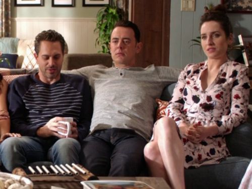 Jen Short's Pink Floral Dress on Life In Pieces