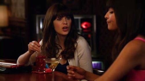 Jess Day's round neck cardigan on New Girl