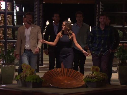 Jojo Fletcher's Keaten Lace Up Slit Dress on The Bachelorette 