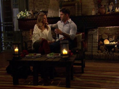 Jojo Fletcher's V-Neck Poncho and Over-The-Knee Boots on The Bachelorette