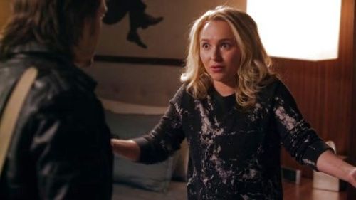 Juliette Barnes's 'Sloane' Marble Print Crewneck Cashmere Sweater on Nashville