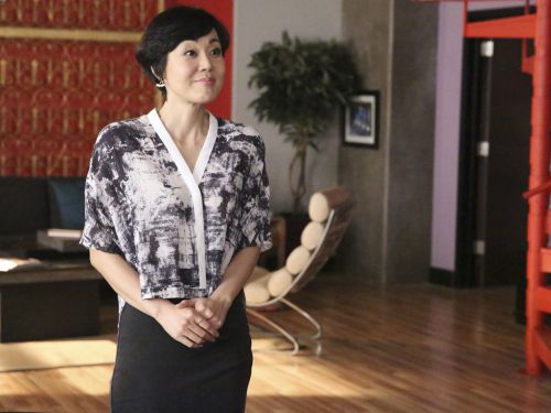 Karen Kim's Abstract Print Placket Blouse on Mistresses
