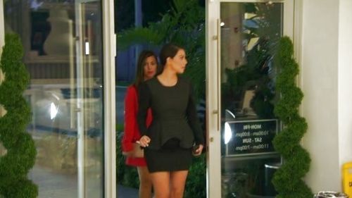 Kim Kardashian's The Beyond the Call Dress in Black on Kourtney and Kim Take Miami
