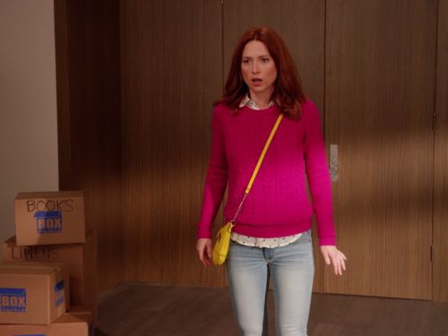 Kimmy Schmidt's Pink Cable Knit Sweater on Unbreakable Kimmy Schmidt