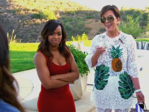 Kris Jenner's Lace Pineapple Top on Keeping Up With The Kardashians