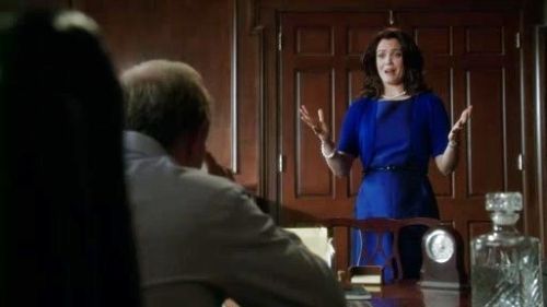 Mellie Grant's Featherweight Cashmere Shrug in Sapphire on Scandal