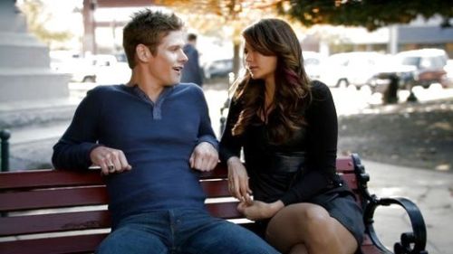 Nadia Petrova's Faux-Leather Moto Jacket on The Vampire Diaries