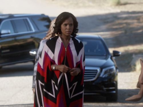 Olivia Pope's Chevron Zip Cape on Scandal