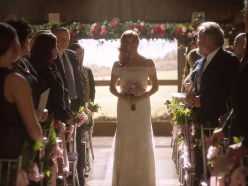 Rayna Jaymes' Off-The-Shoulder Bridal Gown on Nashville