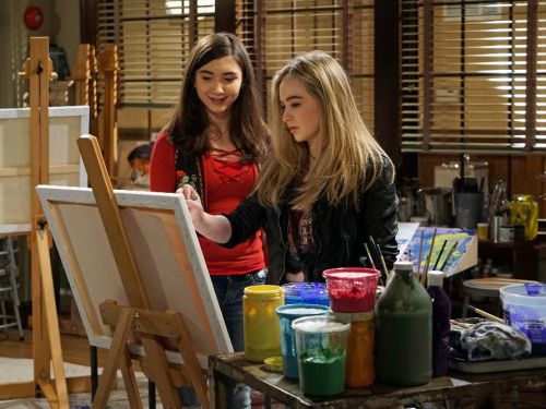 Riley Matthews' Red Lace Up Top on Girl Meets World
