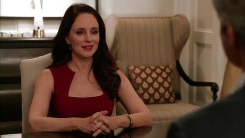 Victoria Grayson's Square-Neck Bonded Jersey Dress on Revenge