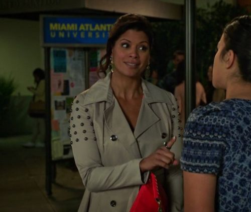 Xiomara Villanueva's Studded Trench Coat on Jane the Virgin