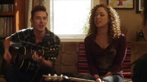 Zoey Dalton's Studded Peacock Tee on Nashville