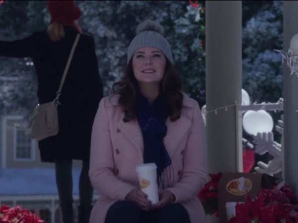 Lorelai Gilmore's Double Breasted Bouclé Cutaway Coat (Regular & Petite) on Gilmore Girls