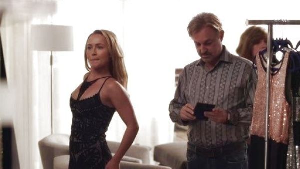 Juliette Barnes's Appliquéd Printed Bandage Dress on Nashville