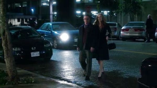 Abby Whelan's L'Brielle Wool Navy Pinstripe Coat on Scandal