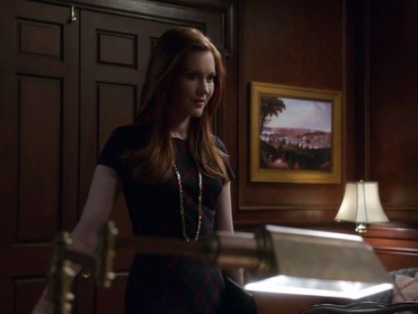 Abby Whelan's Wool Windowpane Dress on Scandal