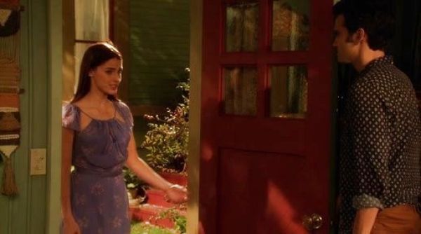 Adrianna Tate Duncan's Floral-Print Silk Dress on 90210