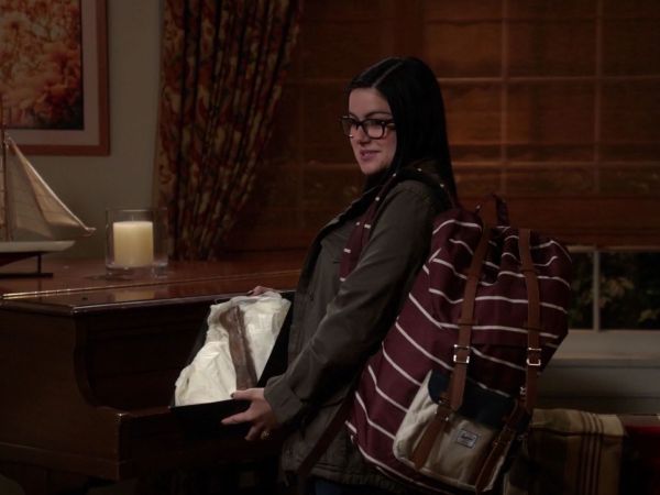 Alex Dunphy's Red Striped Leather Trim Backpack on Modern Family